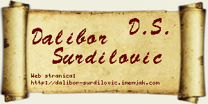 Dalibor Šurdilović vizit kartica